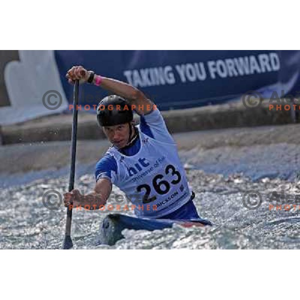 Marko Mihelic (SLO) during qualification run at ICF slalom World Cup race in Tacen, Slovenia on July 7th 2007. Photo by Ales Fevzer 