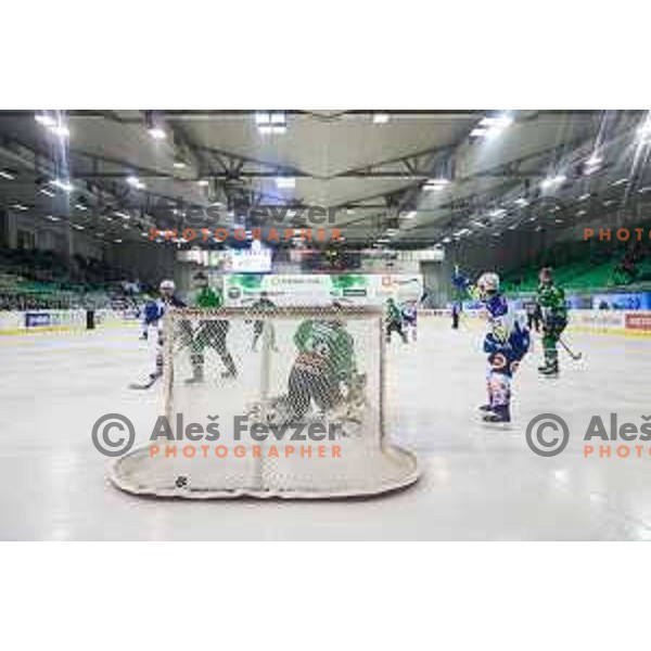 Action during ice hockey match of 39th round of EBEL League in Season 2014/15 between HDD Telemach Olimpija and EC VSV, played in Tivoli Hall, Ljubljana, Slovenia, on January 16, 2015
