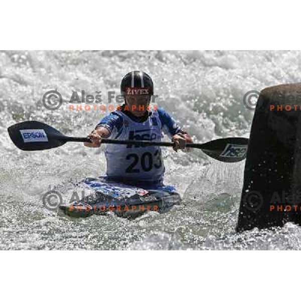 Nina Mozetic (SLO) during qualification run at ICF slalom World Cup race in Tacen, Slovenia on July 7th 2007. Photo by Ales Fevzer 
