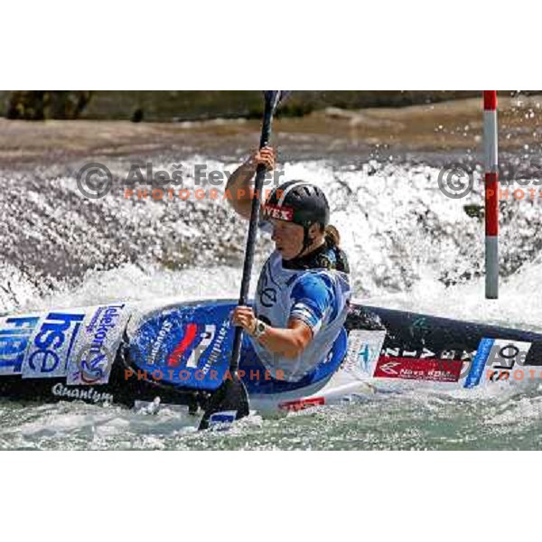 Nina Mozetic (SLO) during qualification run at ICF slalom World Cup race in Tacen, Slovenia on July 7th 2007. Photo by Ales Fevzer 
