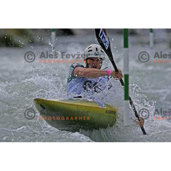 Peter Kauzer (SLO) during qualification run at ICF slalom World Cup race in Tacen, Slovenia on July 7th 2007. Photo by Ales Fevzer 