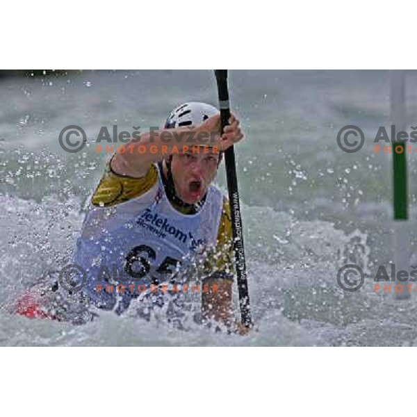 Erik Pfannmoeller (GER) during qualification run at ICF slalom World Cup race in Tacen, Slovenia on July 7th 2007. Photo by Ales Fevzer 