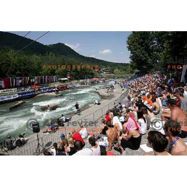 Tacen kayak course in Final of ICF slalom World Cup race in Tacen, Slovenia on July 8th 2007. Photo by Ales Fevzer 