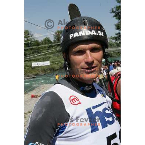 Dejan Kralj in Final of ICF slalom World Cup race in Tacen, Slovenia on July 8th 2007. Photo by Ales Fevzer 