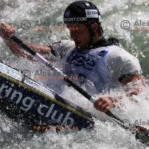 Mike Kurt in Final of ICF slalom World Cup race in Tacen, Slovenia on July 8th 2007. Photo by Ales Fevzer 