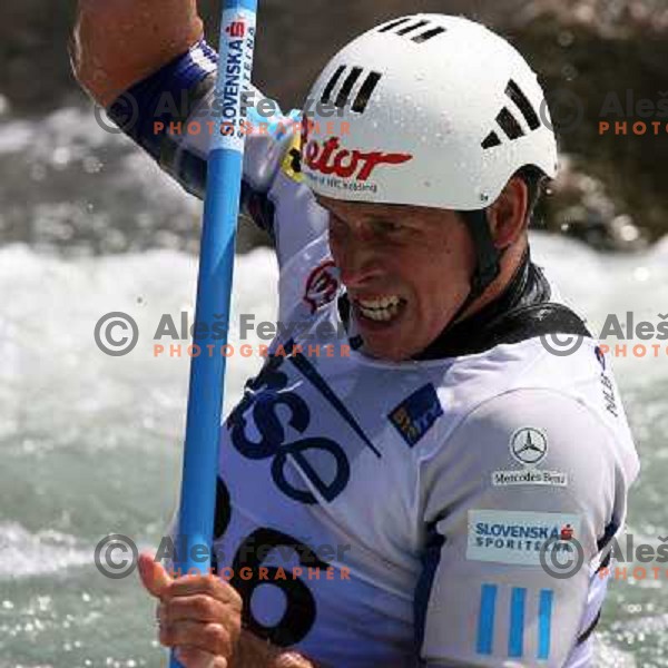 Michal Martikan in Final of ICF slalom World Cup race in Tacen, Slovenia on July 8th 2007. Photo by Ales Fevzer 