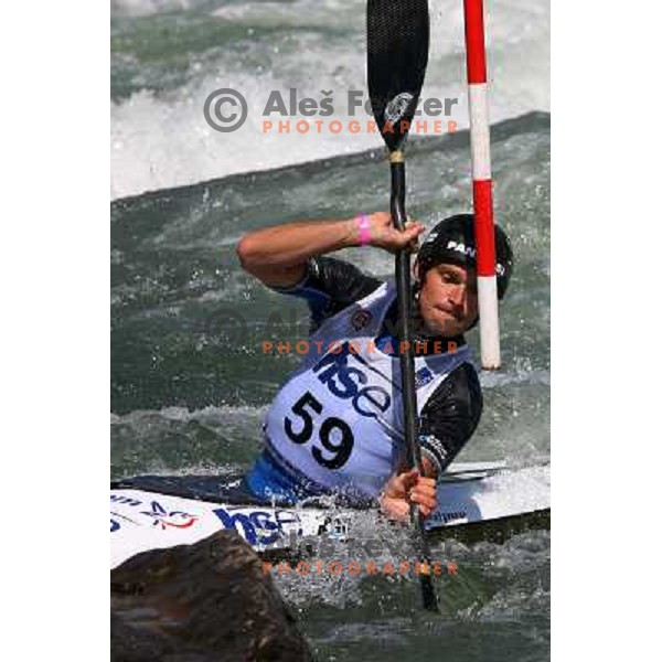 Dejan Kralj in Final of ICF slalom World Cup race in Tacen, Slovenia on July 8th 2007. Photo by Ales Fevzer 