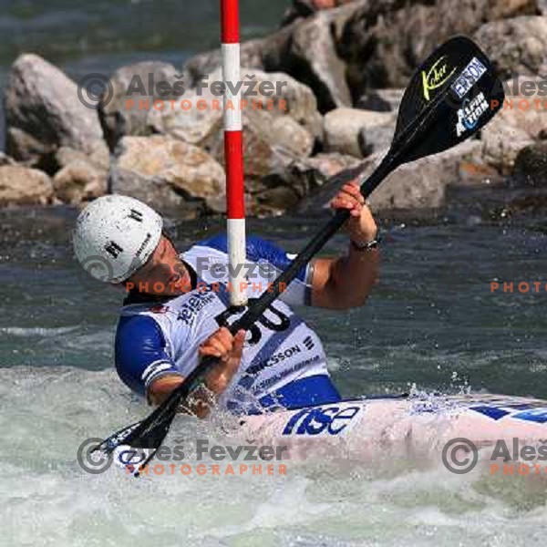 Jure Meglic in Final of ICF slalom World Cup race in Tacen, Slovenia on July 8th 2007. Photo by Ales Fevzer 