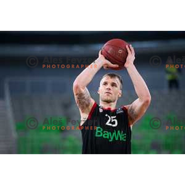Anton Gavel of Bayern Muenchen in action during basketball match of 3rd round of EuroCup - Last 32 in Season 2014/15 between KK Union Olimpija vs Bayern Muenchen, played in Arena Stozice, Ljubljana, Slovenia, on January 20, 2015