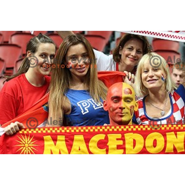 action at Preliminary Group B match Croatia-Macedonia at Qatar 2015 World Handball championships in Duhail Sport Arena, Doha on January 21, 2015