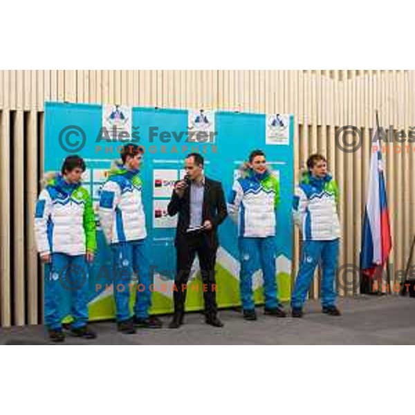 Press conference of Slovenian youth olympic team before European Youth Olympic Festival Vorarlberg 2015, Bled, Slovenia, on January 21, 2015