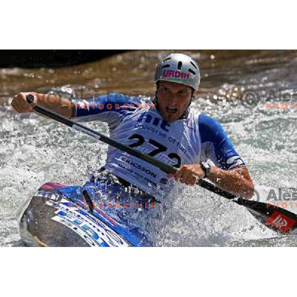 Dejan Stevanovic in Final of ICF slalom World Cup race in Tacen, Slovenia on July 8th 2007. Photo by Ales Fevzer 