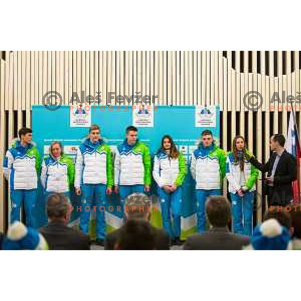Press conference of Slovenian youth olympic team before European Youth Olympic Festival Vorarlberg 2015, Bled, Slovenia, on January 21, 2015