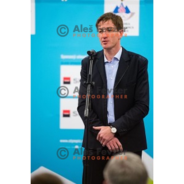 Press conference of Slovenian youth olympic team before European Youth Olympic Festival Vorarlberg 2015, Bled, Slovenia, on January 21, 2015