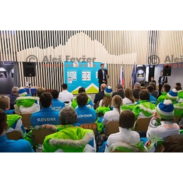 Press conference of Slovenian youth olympic team before European Youth Olympic Festival Vorarlberg 2015, Bled, Slovenia, on January 21, 2015