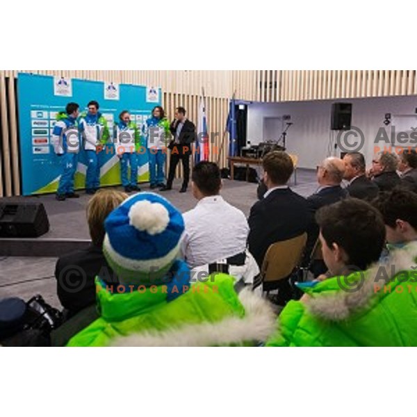 Press conference of Slovenian youth olympic team before European Youth Olympic Festival Vorarlberg 2015, Bled, Slovenia, on January 21, 2015