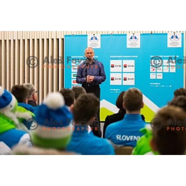 Press conference of Slovenian youth olympic team before European Youth Olympic Festival Vorarlberg 2015, Bled, Slovenia, on January 21, 2015