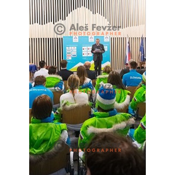 Press conference of Slovenian youth olympic team before European Youth Olympic Festival Vorarlberg 2015, Bled, Slovenia, on January 21, 2015