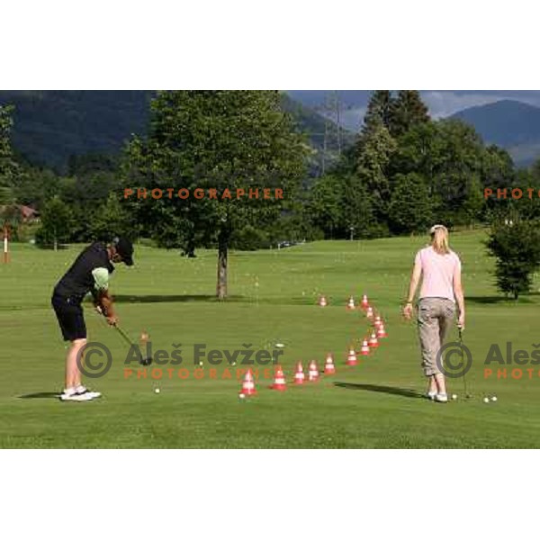 Putting green at driving range at Millstatter See golf club in Austria. Photo by Ales Fevzer 