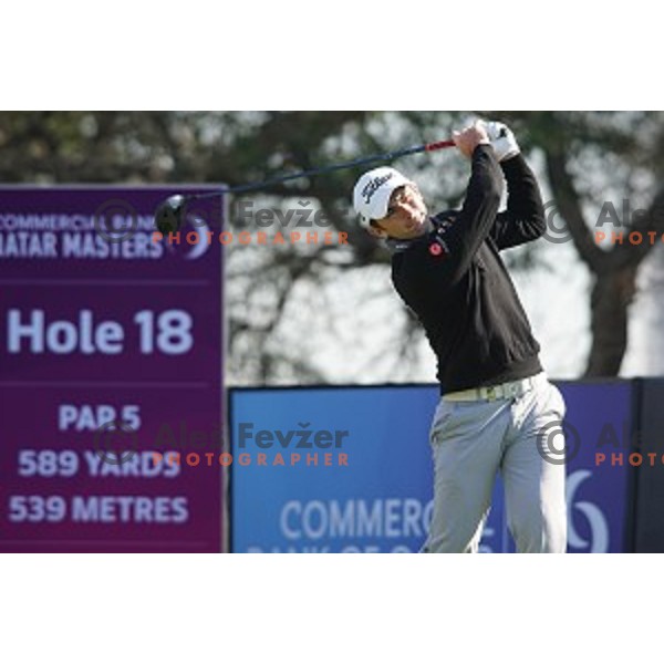 Gary Stal (FRA) in action in first round of Commercial Bank Qatar Masters, European Tour tournament, Doha Golf Club, Qatar on January 21, 2015