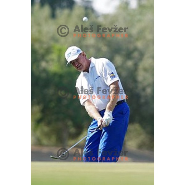 Ernie Els (RSA) in action in first round of Commercial Bank Qatar Masters, European Tour tournament, Doha Golf Club, Qatar on January 21, 2015