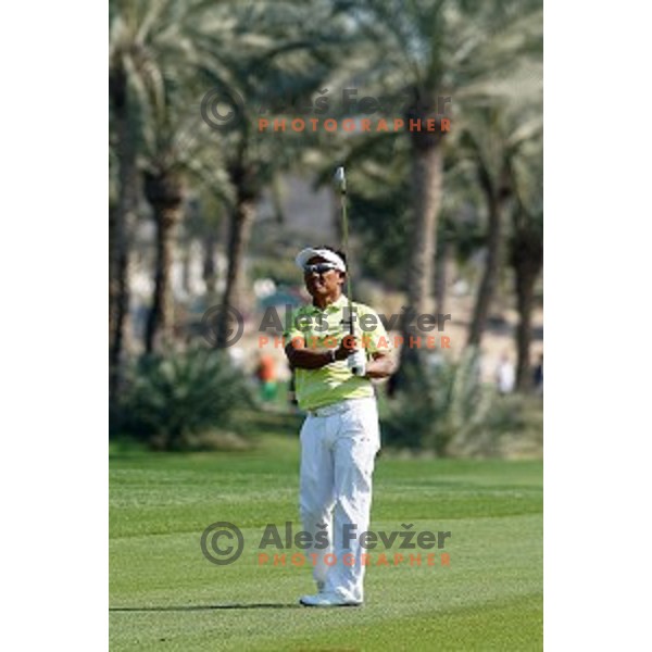 Thongchai Jaidee (THA) in action in first round of Commercial Bank Qatar Masters, European Tour tournament, Doha Golf Club, Qatar on January 21, 2015