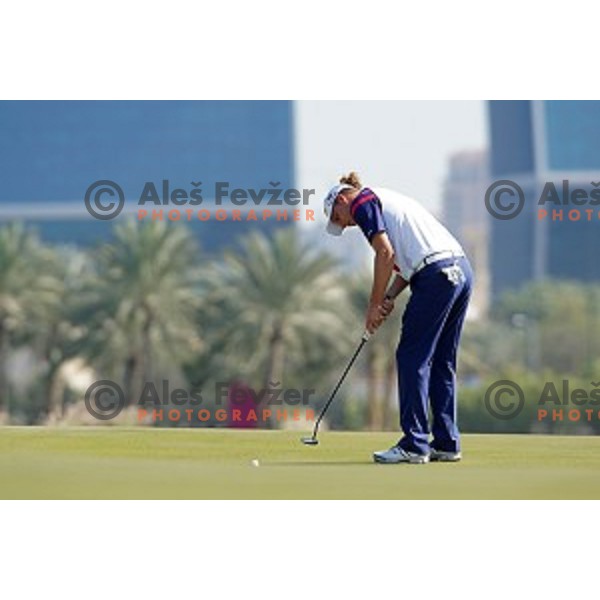Marcel siem (GER) in action in first round of Commercial Bank Qatar Masters, European Tour tournament, Doha Golf Club, Qatar on January 21, 2015