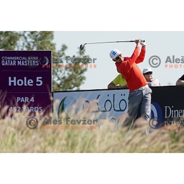 Mikko Ilonen (FIN) in action in first round of Commercial Bank Qatar Masters, European Tour tournament, Doha Golf Club, Qatar on January 21, 2015