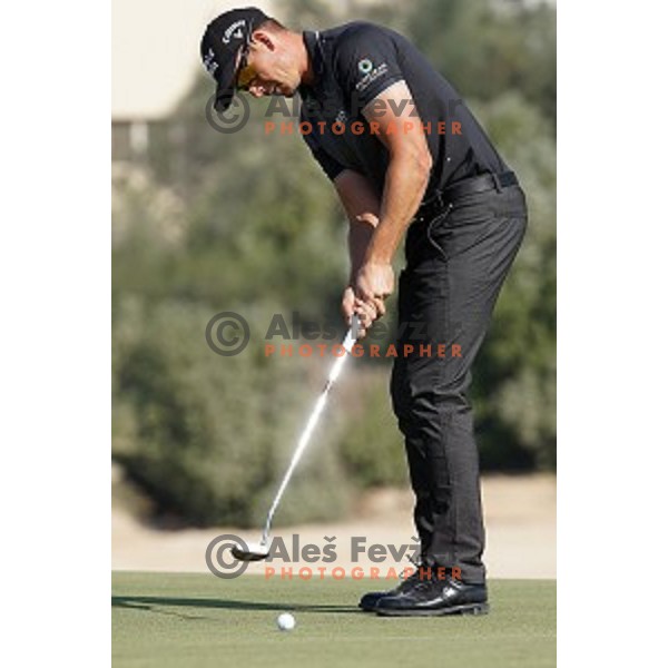 Henrik Stenson (SWE) in action in first round of Commercial Bank Qatar Masters, European Tour tournament, Doha Golf Club, Qatar on January 21, 2015
