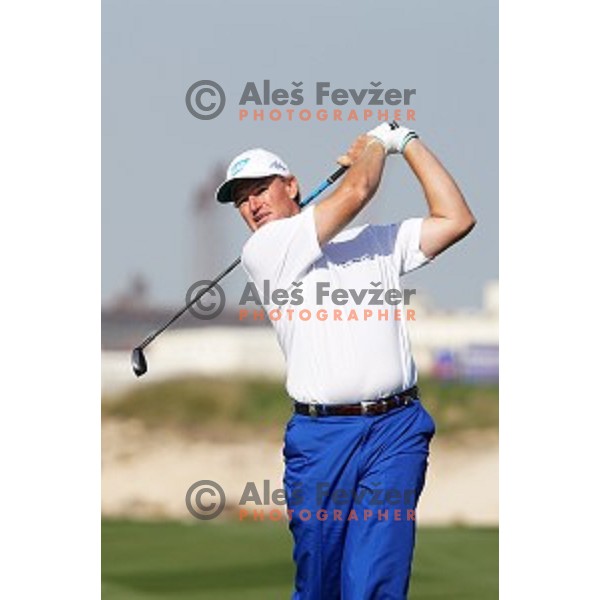 Ernie Els (RSA) in action in first round of Commercial Bank Qatar Masters, European Tour tournament, Doha Golf Club, Qatar on January 21, 2015