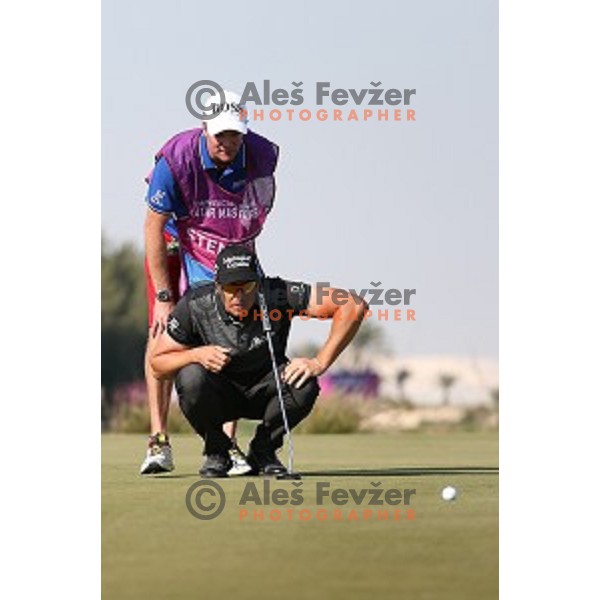 Henrik Stenson (SWE) in action in first round of Commercial Bank Qatar Masters, European Tour tournament, Doha Golf Club, Qatar on January 21, 2015