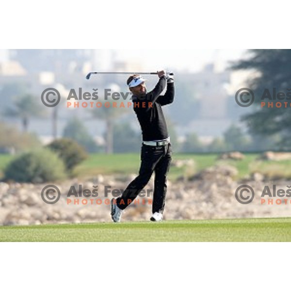 Soren Kjeldsen in action in second round of Commercial Bank Qatar Masters, European Tour tournament, Doha Golf Club, Qatar on January 22, 2015