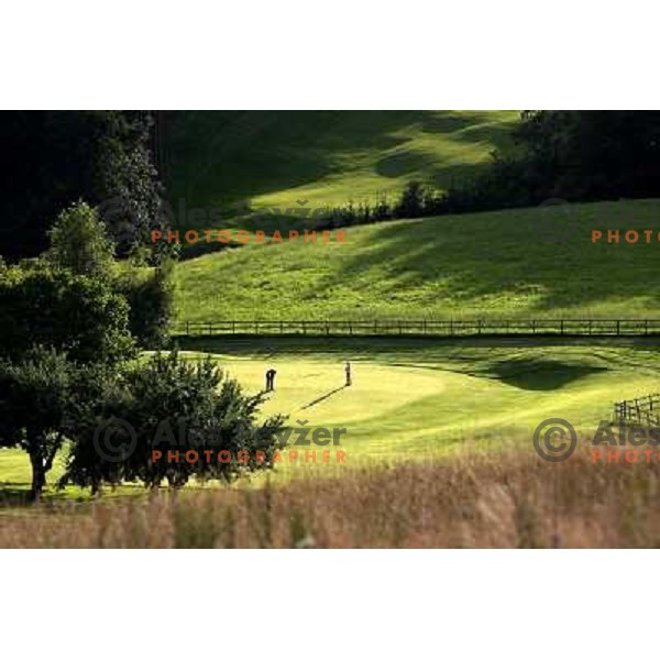 Green of first hole at Millstatter See golf club in Austria. Photo by Ales Fevzer 