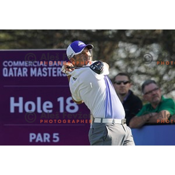 Sergio Garcia in action in second round of Commercial Bank Qatar Masters, European Tour tournament, Doha Golf Club, Qatar on January 22, 2015