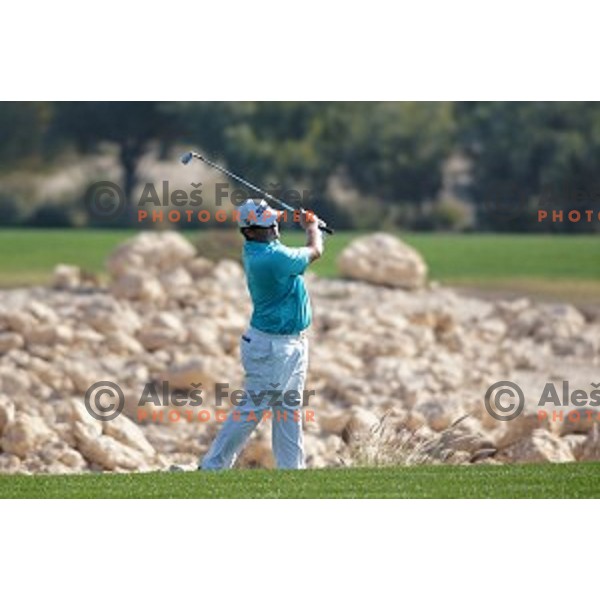 George Coetzee in action in second round of Commercial Bank Qatar Masters, European Tour tournament, Doha Golf Club, Qatar on January 22, 2015