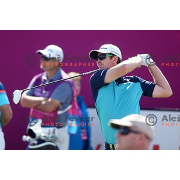 Justin Rose in action in second round of Commercial Bank Qatar Masters, European Tour tournament, Doha Golf Club, Qatar on January 22, 2015