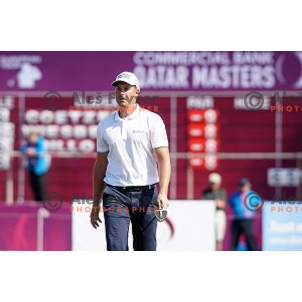 Henrik Stenson in action in second round of Commercial Bank Qatar Masters, European Tour tournament, Doha Golf Club, Qatar on January 22, 2015