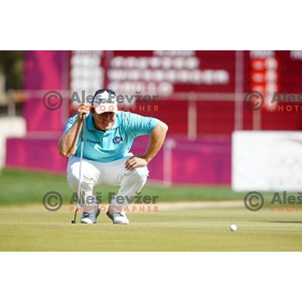 George Coetzee in action in second round of Commercial Bank Qatar Masters, European Tour tournament, Doha Golf Club, Qatar on January 22, 2015