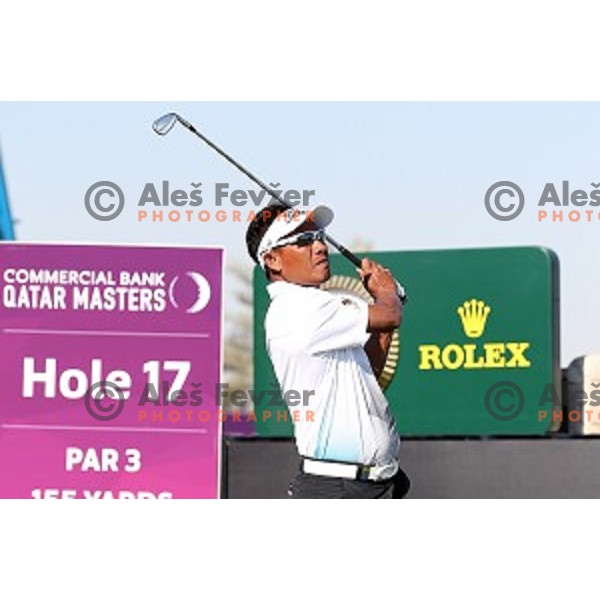 Thongchai Jaidee (THA) in action in second round of Commercial Bank Qatar Masters, European Tour tournament, Doha Golf Club, Qatar on January 22, 2015