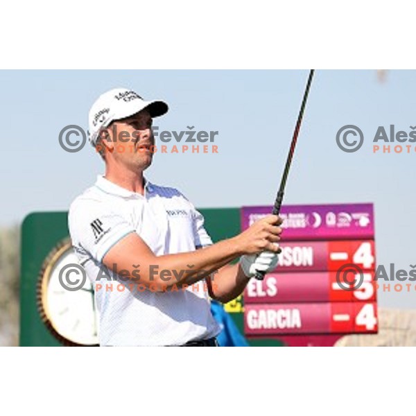 Henrik Stenson in action in second round of Commercial Bank Qatar Masters, European Tour tournament, Doha Golf Club, Qatar on January 22, 2015