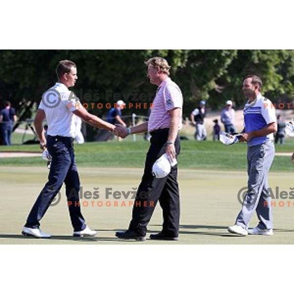Henrik Stenson in action in second round of Commercial Bank Qatar Masters, European Tour tournament, Doha Golf Club, Qatar on January 22, 2015