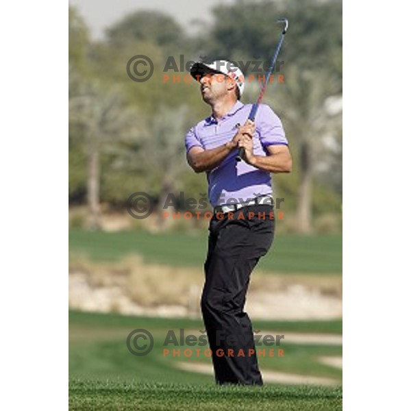 Sergio Garcia (ESP) in action in final round of Commercial Bank Qatar Masters, European Tour tournament, Doha Golf Club, Qatar on January 24, 2015