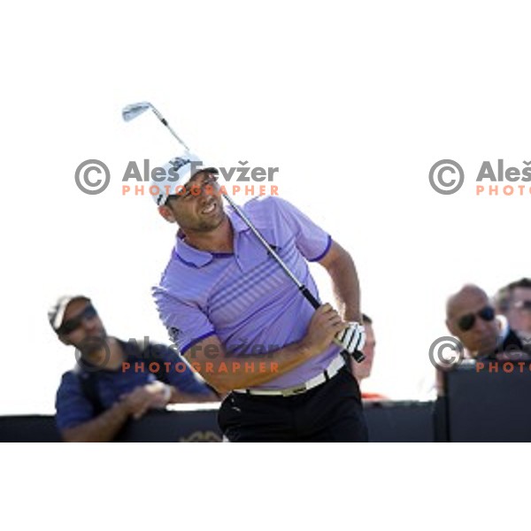 Sergio Garcia (ESP) in action in final round of Commercial Bank Qatar Masters, European Tour tournament, Doha Golf Club, Qatar on January 24, 2015