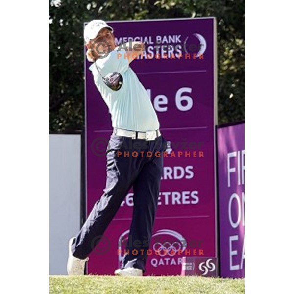 Emiliano Grillo (ARG) in action in final round of Commercial Bank Qatar Masters, European Tour tournament, Doha Golf Club, Qatar on January 24, 2015