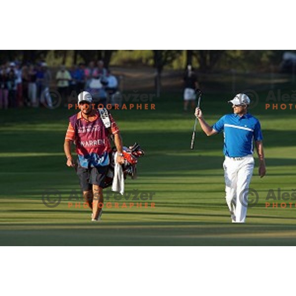 Marc Warren (ENG) in action in final round of Commercial Bank Qatar Masters, European Tour tournament, Doha Golf Club, Qatar on January 24, 2015