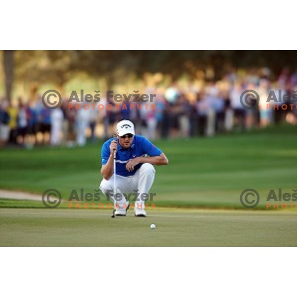 Marc Warren in action in final round of Commercial Bank Qatar Masters, European Tour tournament, Doha Golf Club, Qatar on January 24, 2015