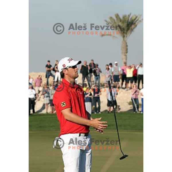 Bernd Wiesberger (AUT) in action in final round of Commercial Bank Qatar Masters, European Tour tournament, Doha Golf Club, Qatar on January 24, 2015