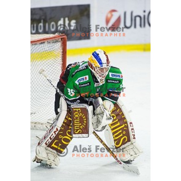 Miika Wiikman of Olimpija in action during ice hockey match of Ice Fest, 43th round of EBEL League in Season 2014/15 between HDD Telemach Olimpija and EC Red Bull Salzburg, played in Tivoli Hall, Ljubljana, Slovenia, on January 30, 2015