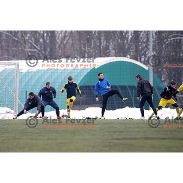 Kalcer Radomlje in action during friendly football match Kalcer Radomlje-Garmin Sencur, played in Radomlje Sports Park, Slovenia on February 4,2015