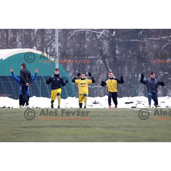 Kalcer Radomlje in action during friendly football match Kalcer Radomlje-Garmin Sencur, played in Radomlje Sports Park, Slovenia on February 4,2015